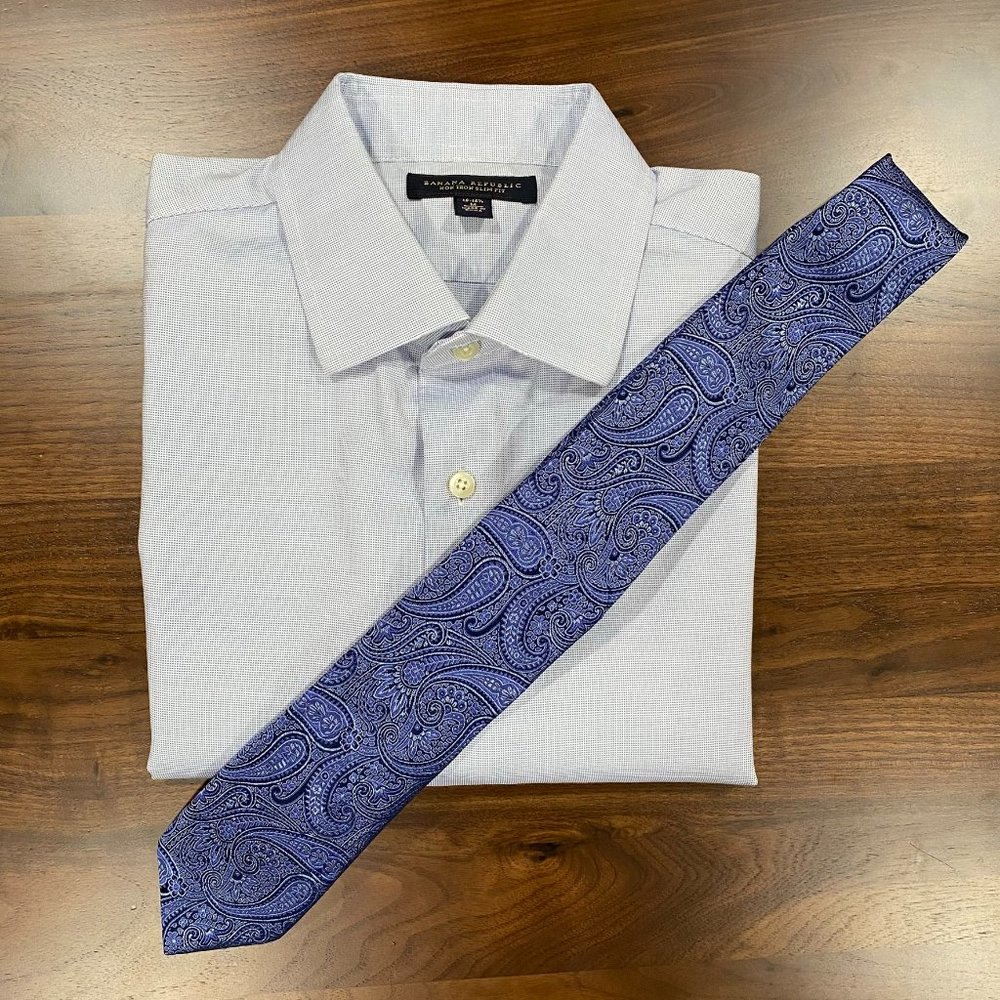 Banana Republic Mens Non-Iron Slim Fit Dress Shirt